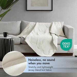 Cozy Jersey Knit Throw Blanket Ultra-Soft & Cooling Touch